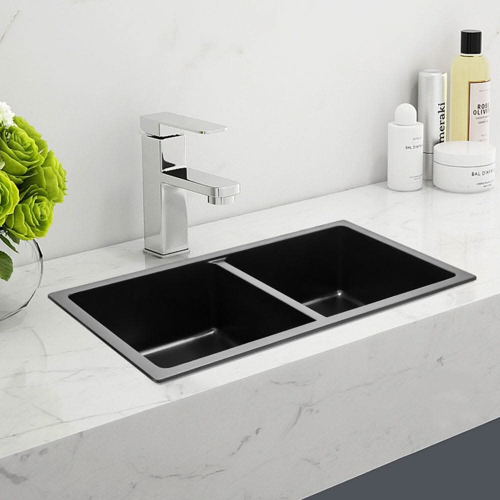 Quartz Double Bowl Undermount Kitchen Sink