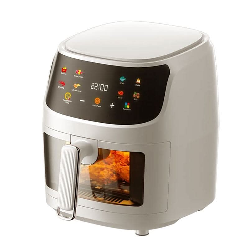 5L White/Black Digital Smart Air Fryer with Visible Window