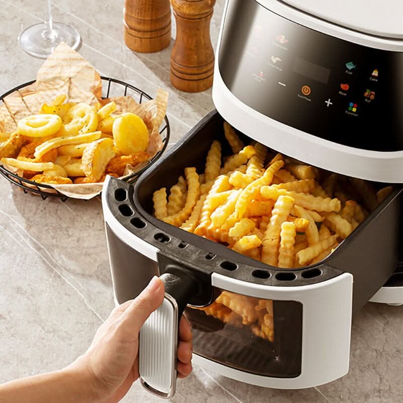 5L White/Black Digital Smart Air Fryer with Visible Window