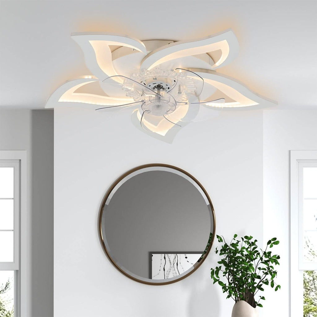 Flower Shape LED Ceiling Fan Light
