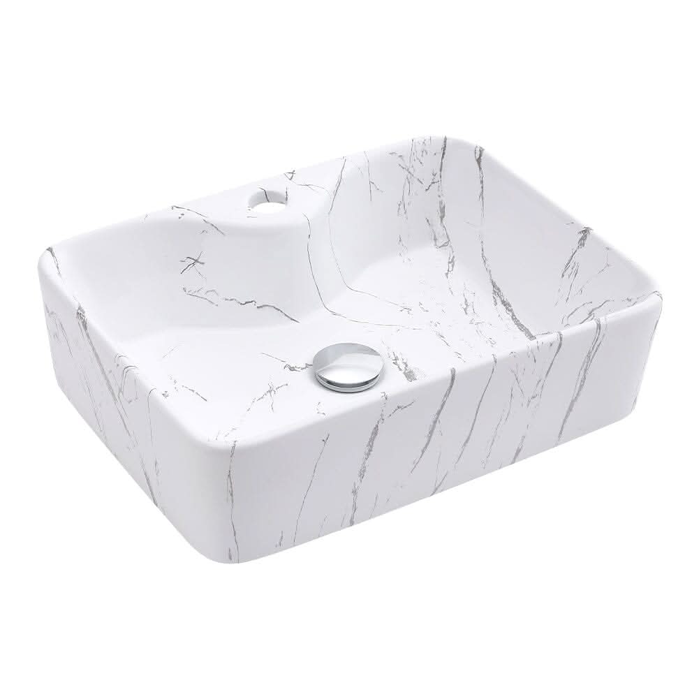 48cm W x 37cm D Rectangular Marble Vessle Sink