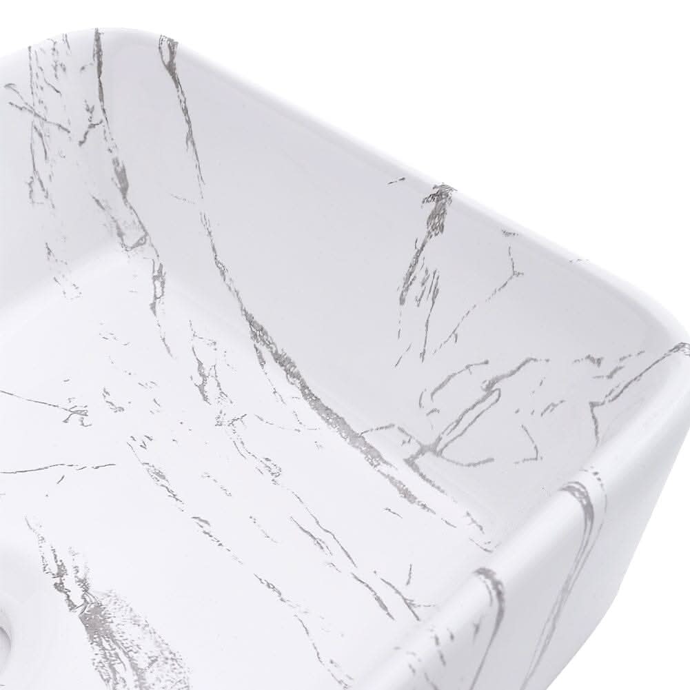 48cm W x 37cm D Rectangular Marble Vessle Sink