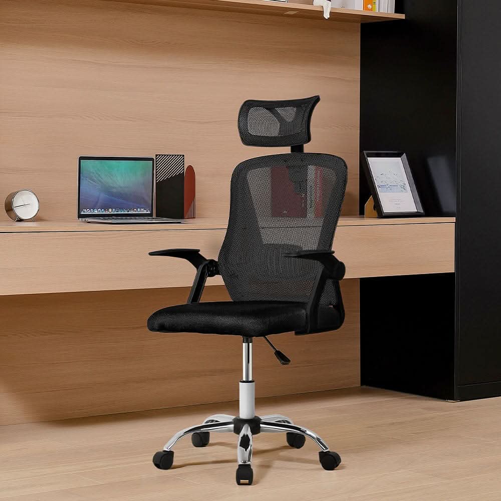 Executive High-Back Ergonomic Office Chair with Adjustable Headrest