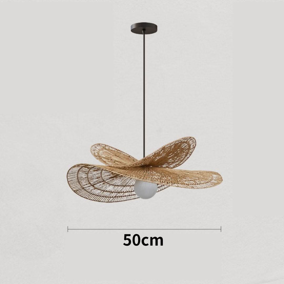 Lightsin Vintage Countryside Rattan Craft Handwoven Creative Pendant Light Fixtures