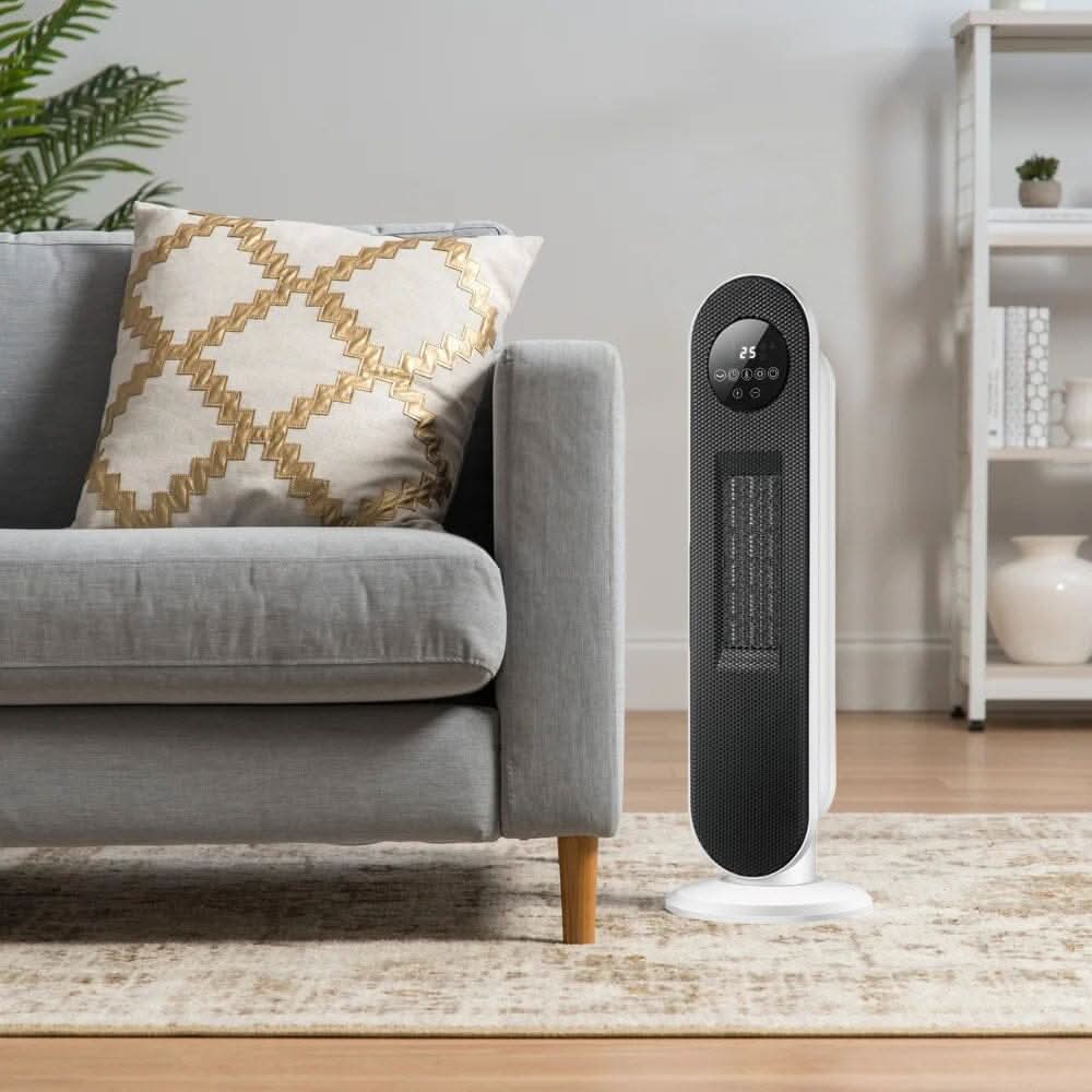 2ft H White Digital PTC Ceramic Heater with Remote Control