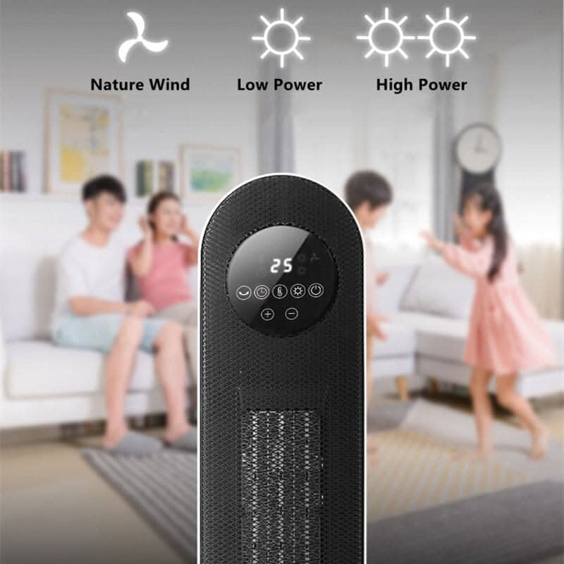 2ft H White Digital PTC Ceramic Heater with Remote Control