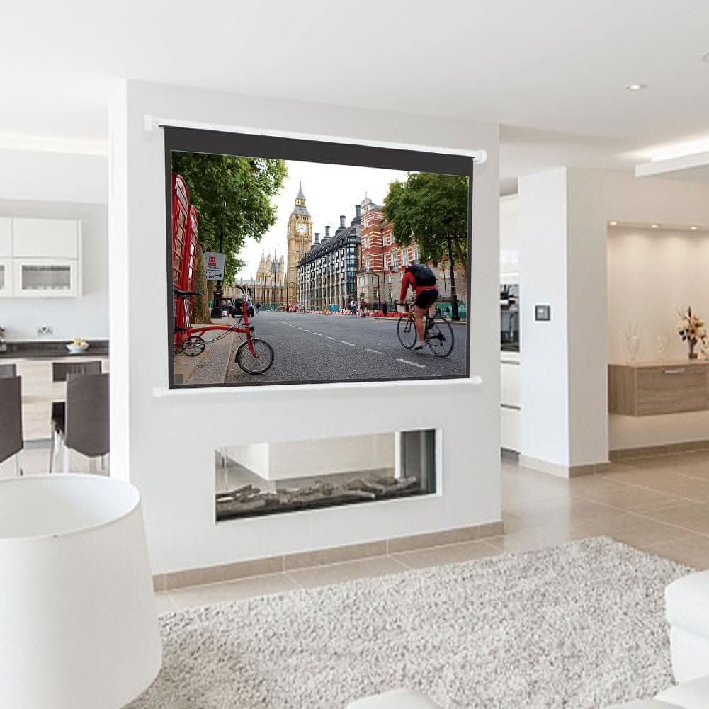 4:3 Wall Mount Electric Projector Screen for Home Theater Movie and Office