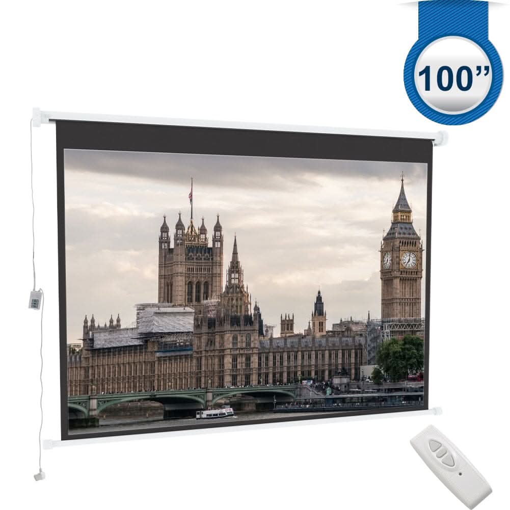 4:3 Wall Mount Electric Projector Screen for Home Theater Movie and Office