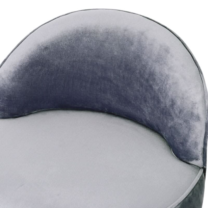 Modern Velvet Dressing Table Stool with Solid Wood Legs