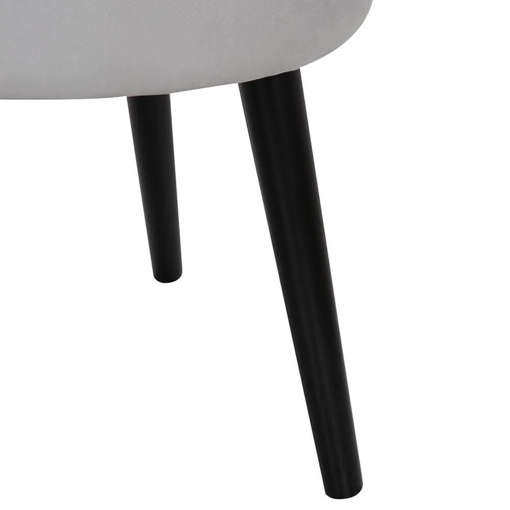 Modern Velvet Dressing Table Stool with Solid Wood Legs