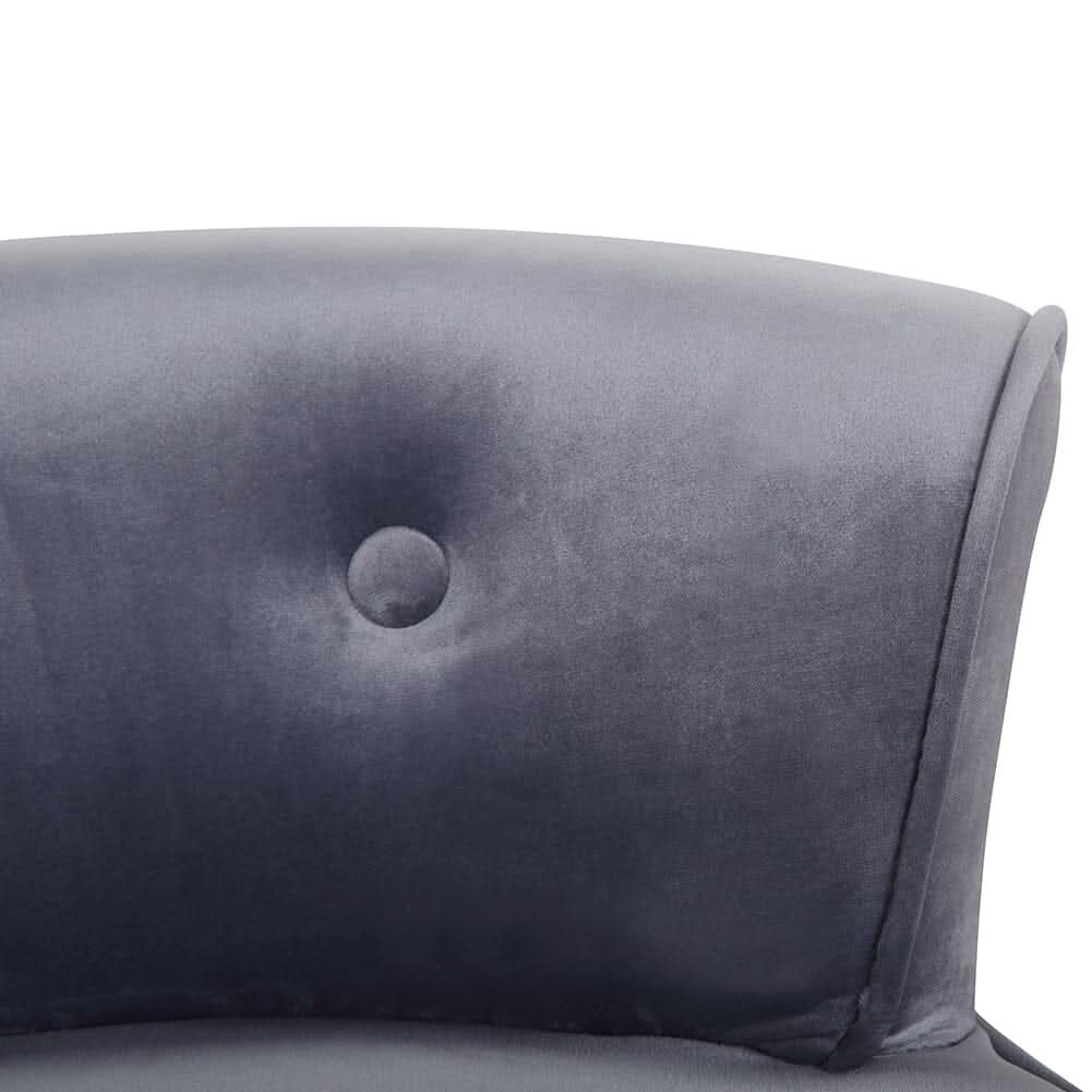 Upholstered Velvet Vanity Dressing Table Stool with Low Backrest