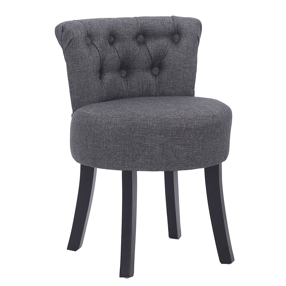 Modern Upholstered Buttoned Stool for Dressing Table
