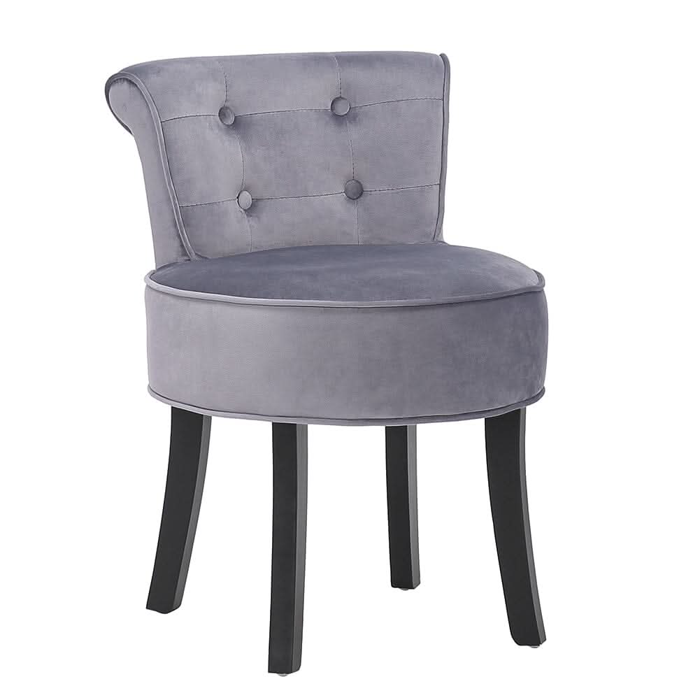 Modern Upholstered Buttoned Stool for Dressing Table