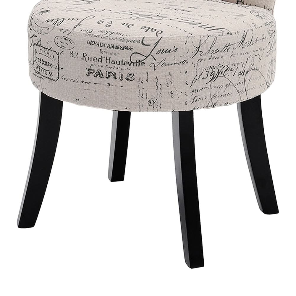 Modern Dressing Stool with Tech Fabric