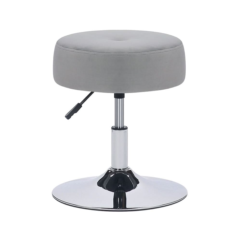 Adjustable Velvet Ottoman with Lift Function