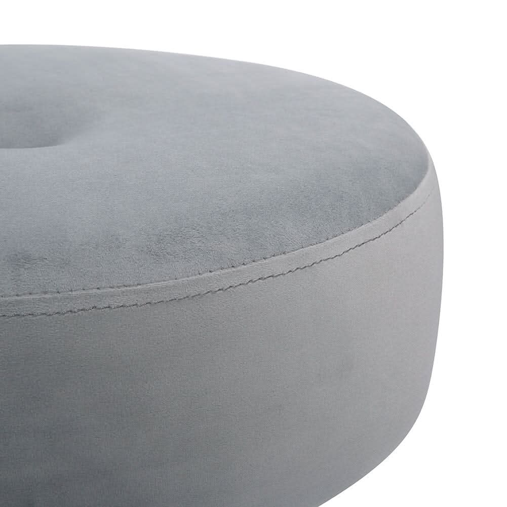 Adjustable Velvet Ottoman with Lift Function