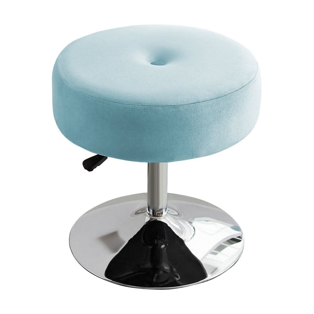 Adjustable Velvet Ottoman with Lift Function