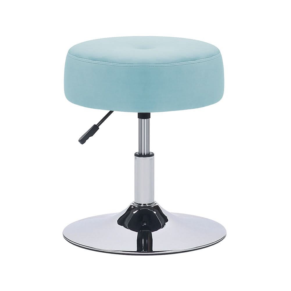Adjustable Velvet Ottoman with Lift Function