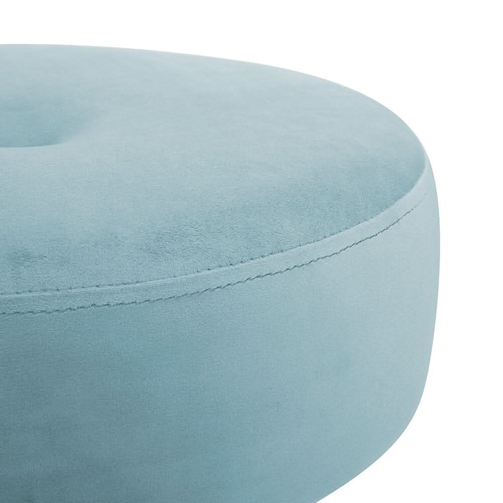 Adjustable Velvet Ottoman with Lift Function