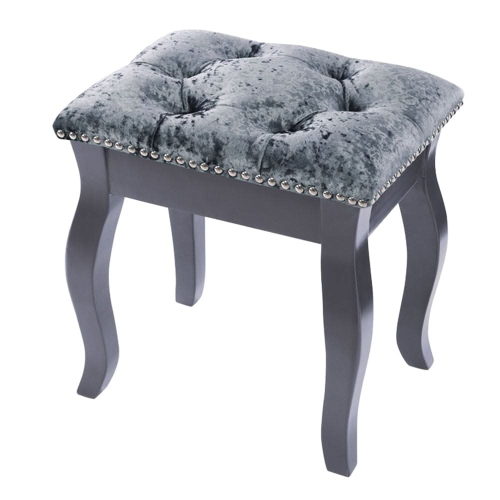 Vintage Floral Upholstered Dressing Stool