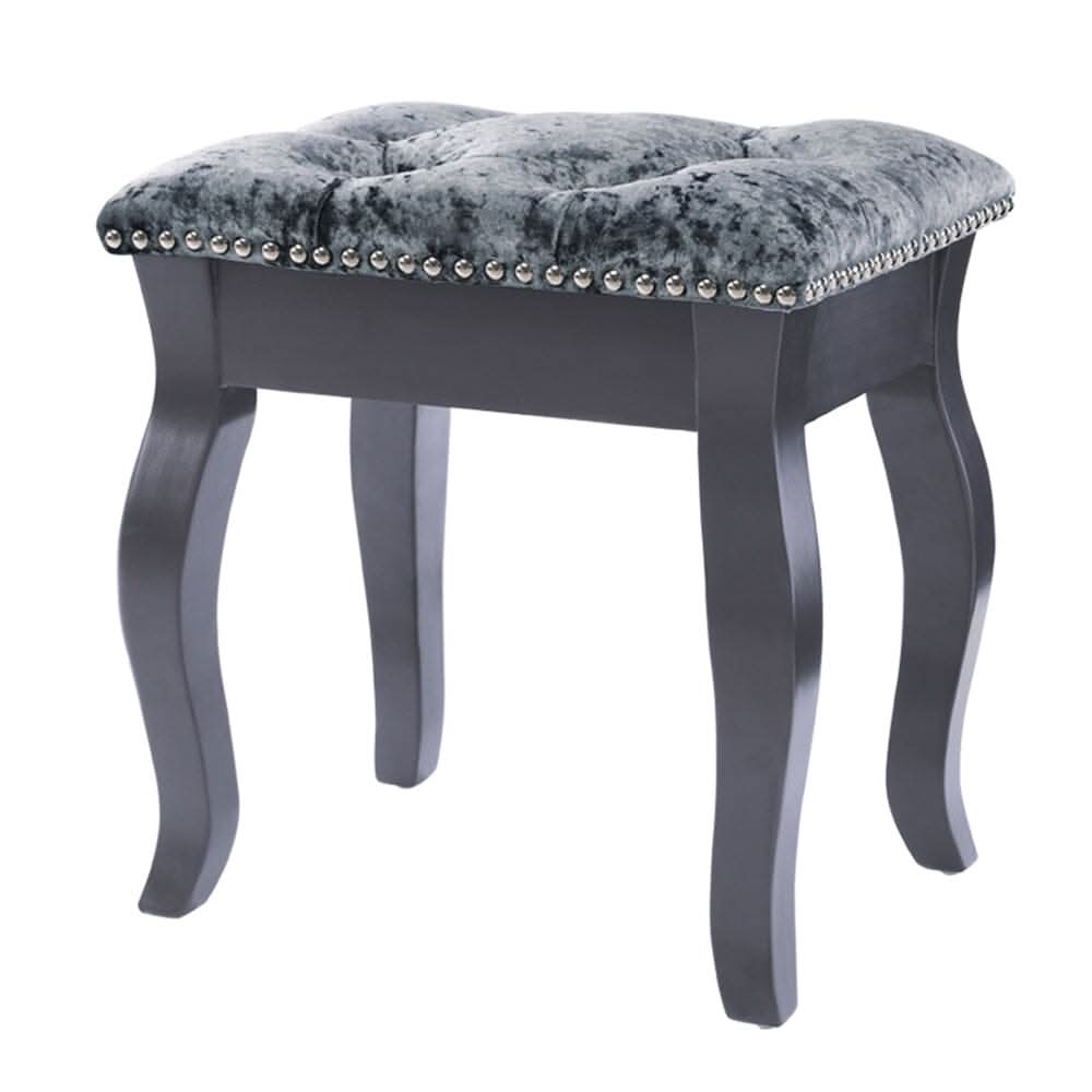 Vintage Floral Upholstered Dressing Stool