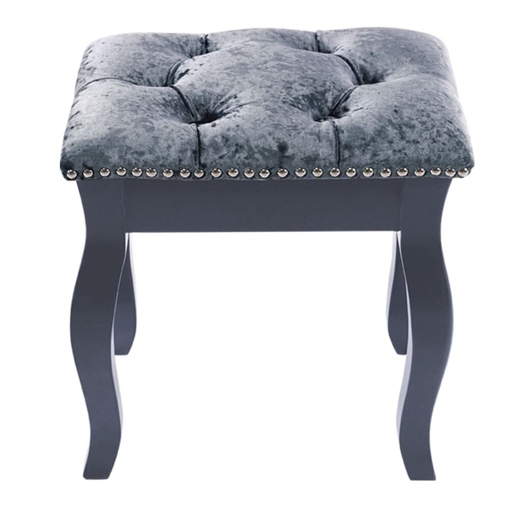 Vintage Floral Upholstered Dressing Stool