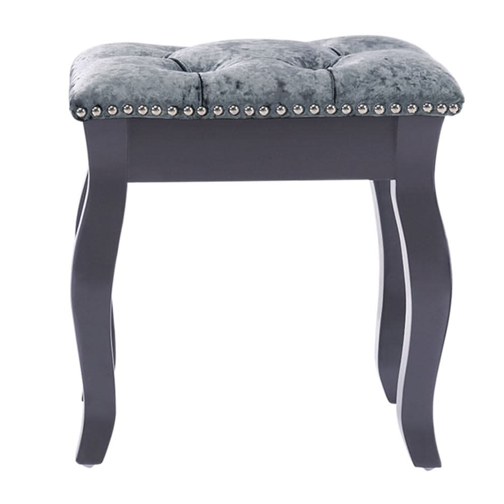 Vintage Floral Upholstered Dressing Stool