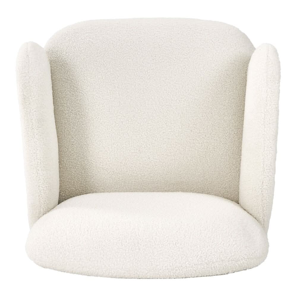 Curved Armrest Teddy Fleece Leisure Chair