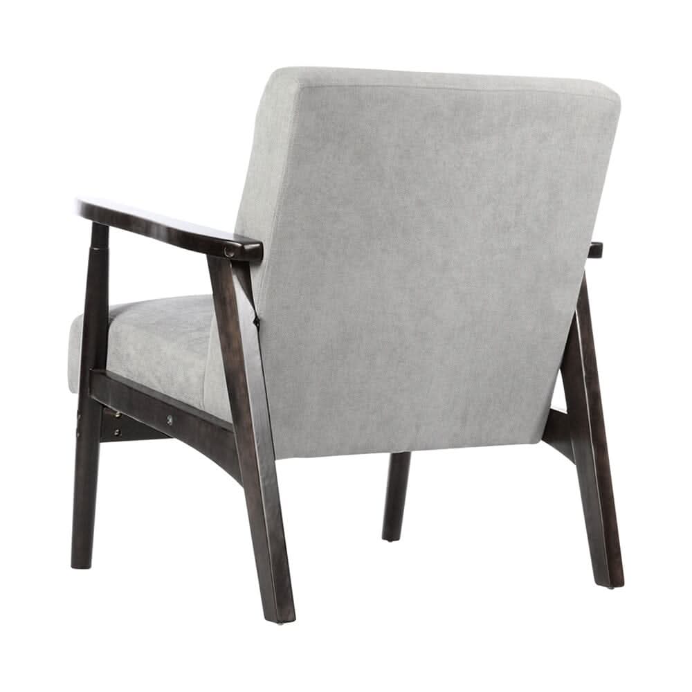 Solid Wooden Frame Upholstered Tufted Armchair