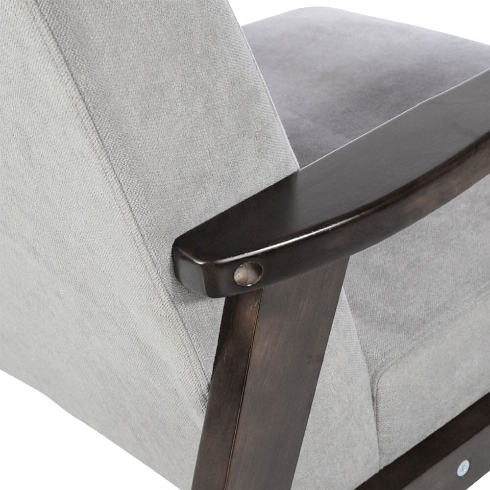 Solid Wooden Frame Upholstered Tufted Armchair