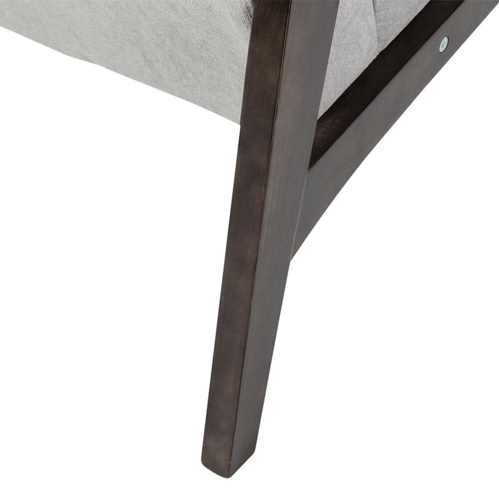 Solid Wooden Frame Upholstered Tufted Armchair