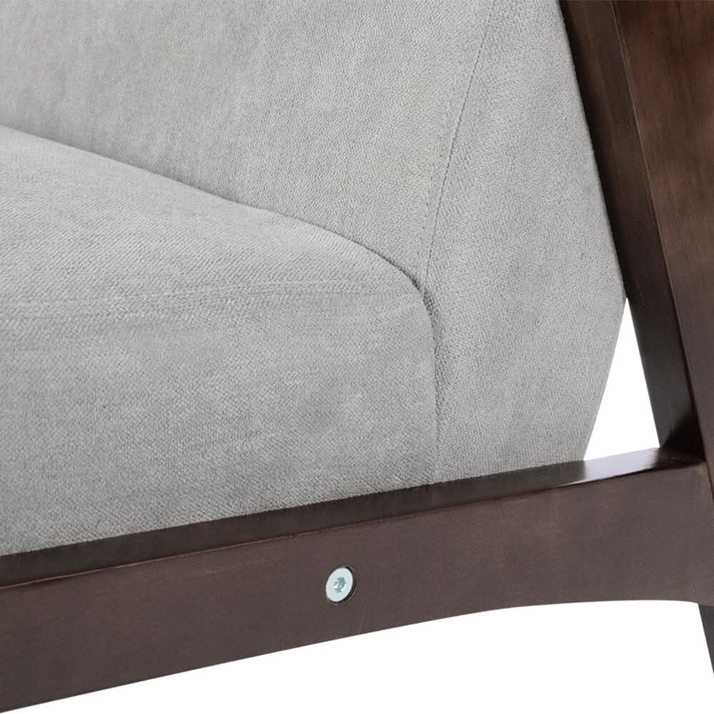 Solid Wooden Frame Upholstered Tufted Armchair