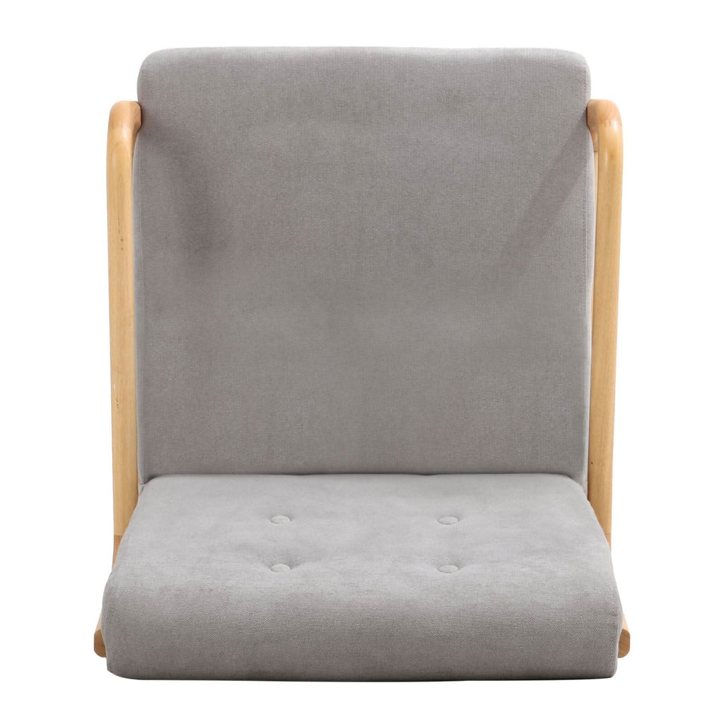 Linen Buttoned Rocking Chair & Footstool Set