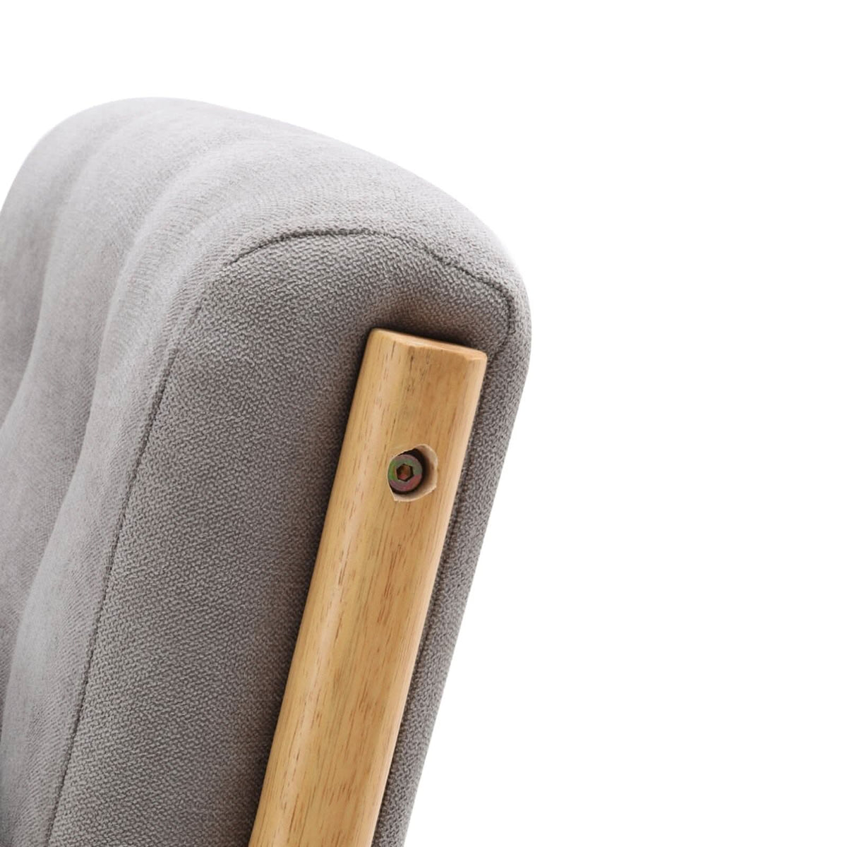 Linen Buttoned Rocking Chair & Footstool Set