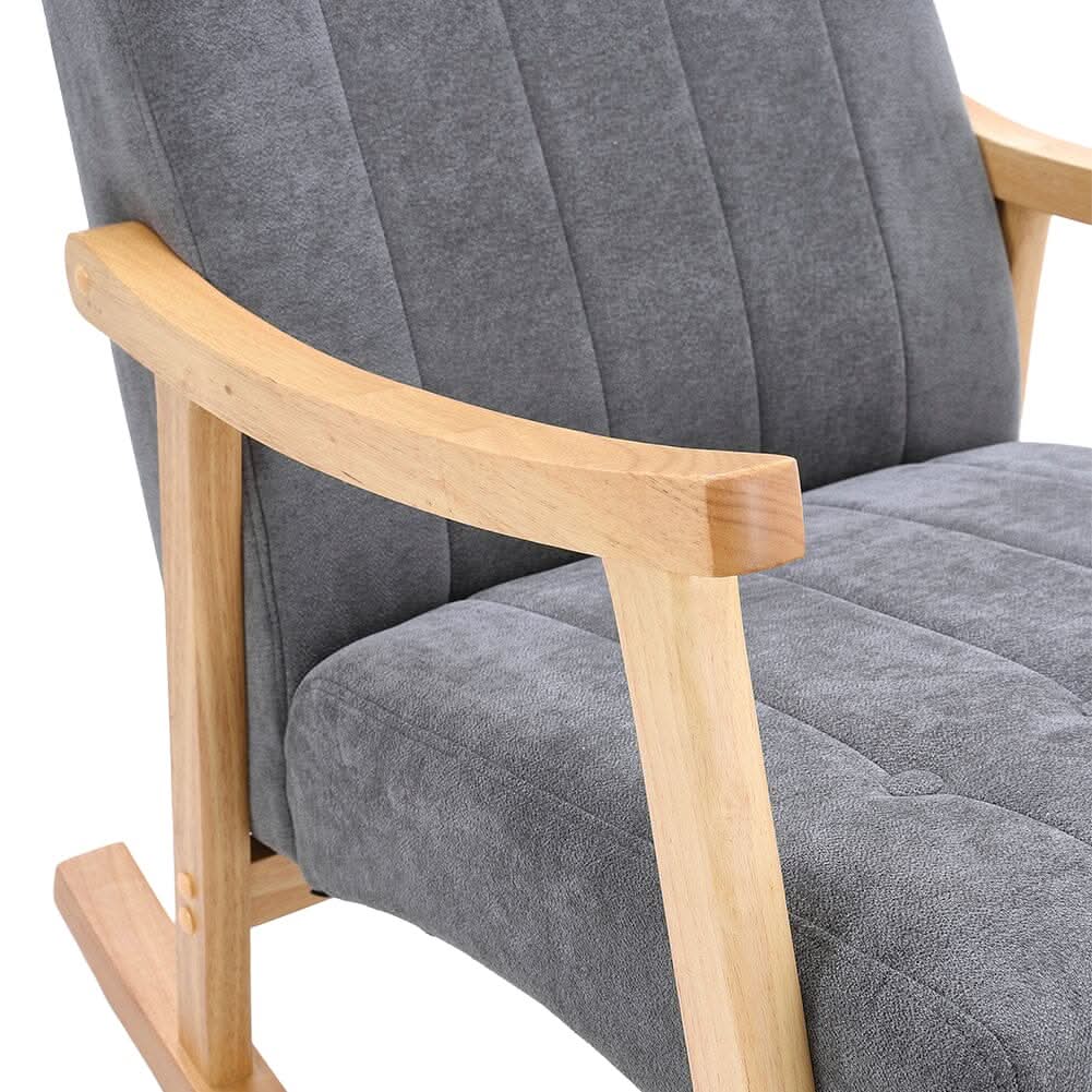 Direct Velvet Upholstered Tufting Rocking Chair