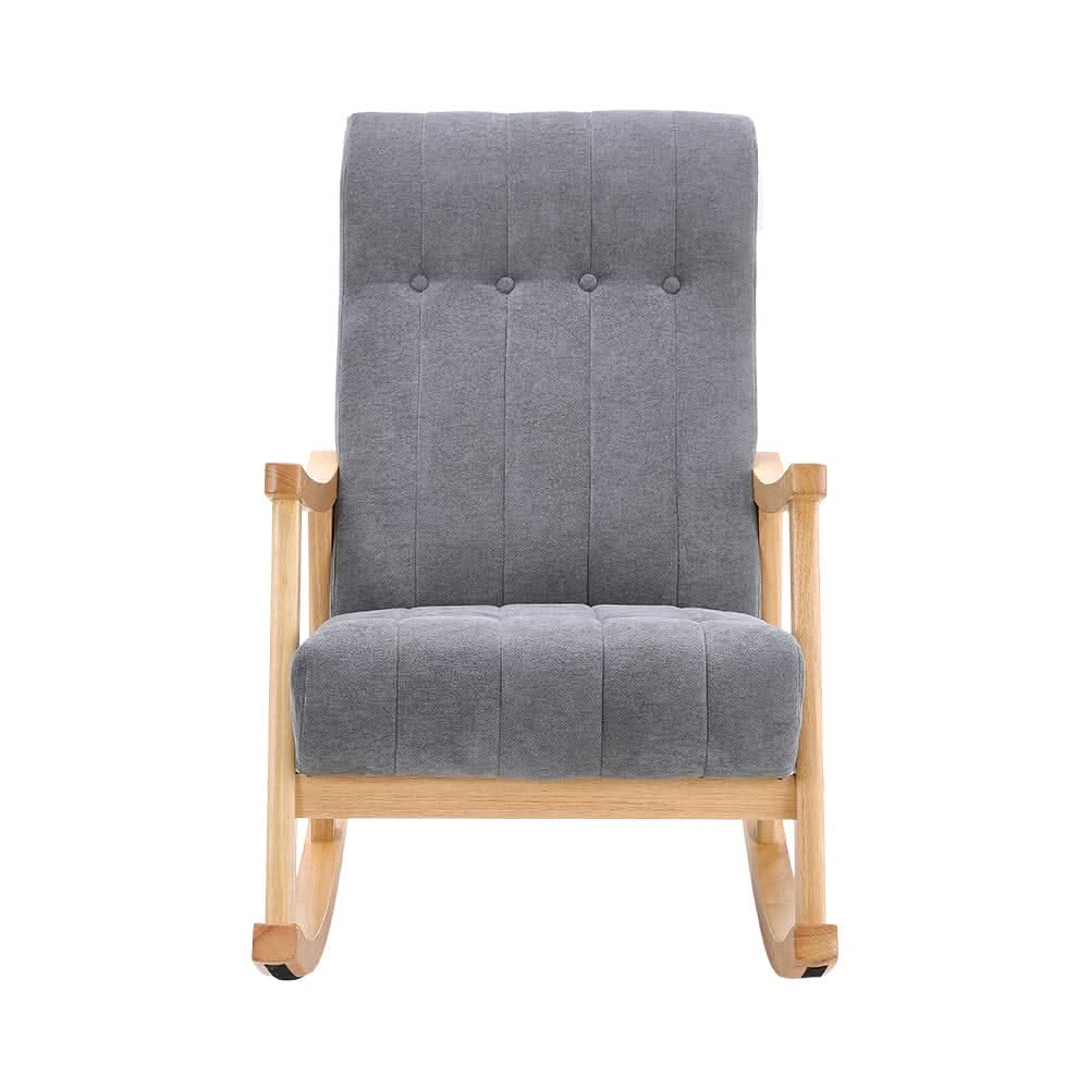 Direct Velvet Upholstered Tufting Rocking Chair