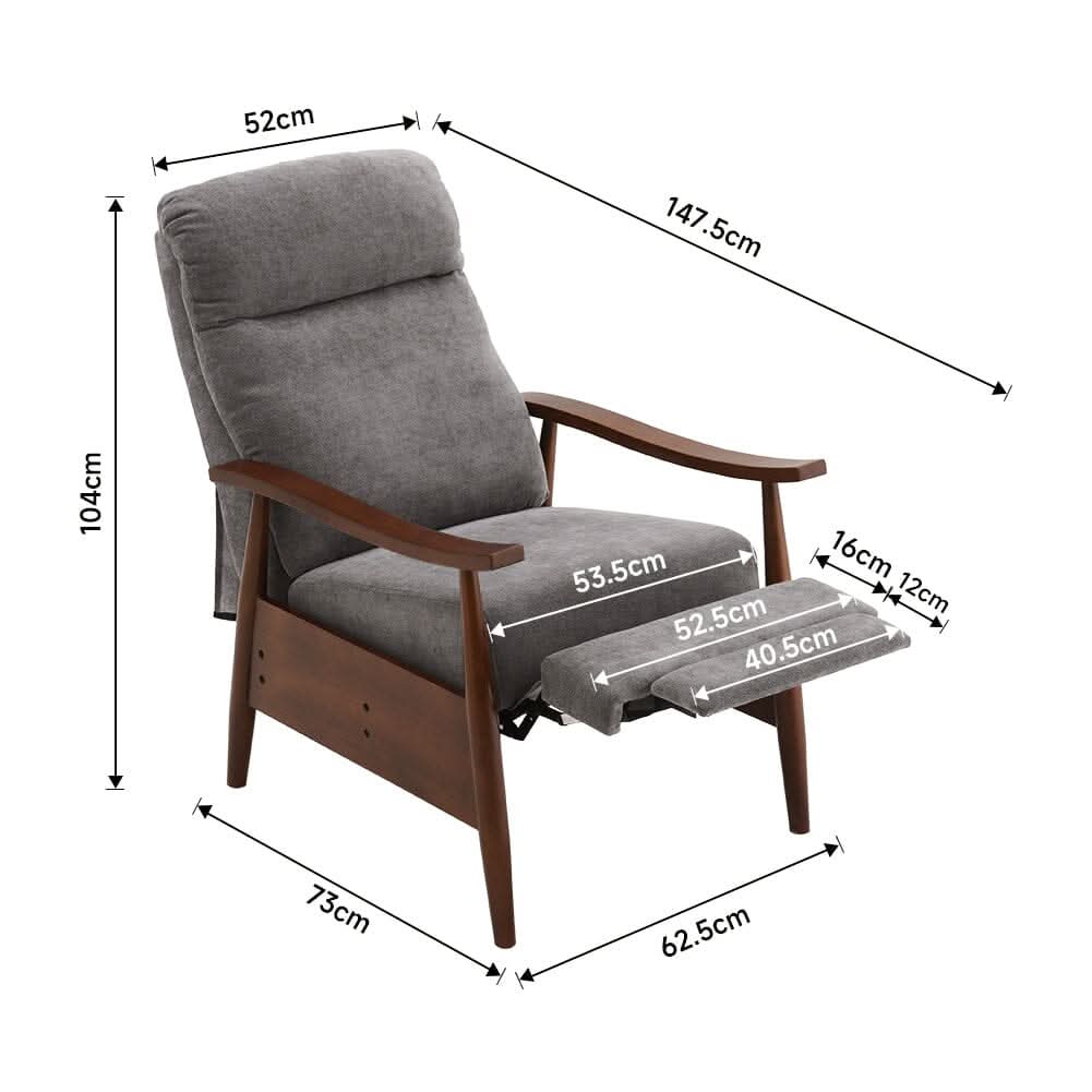 Manual Recliner Armchair with its plush cushions