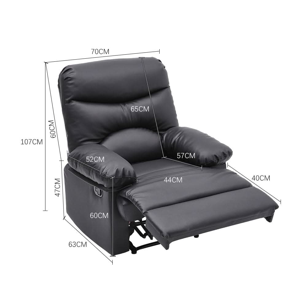 Faux Leather Upholstered Recliner Armchair