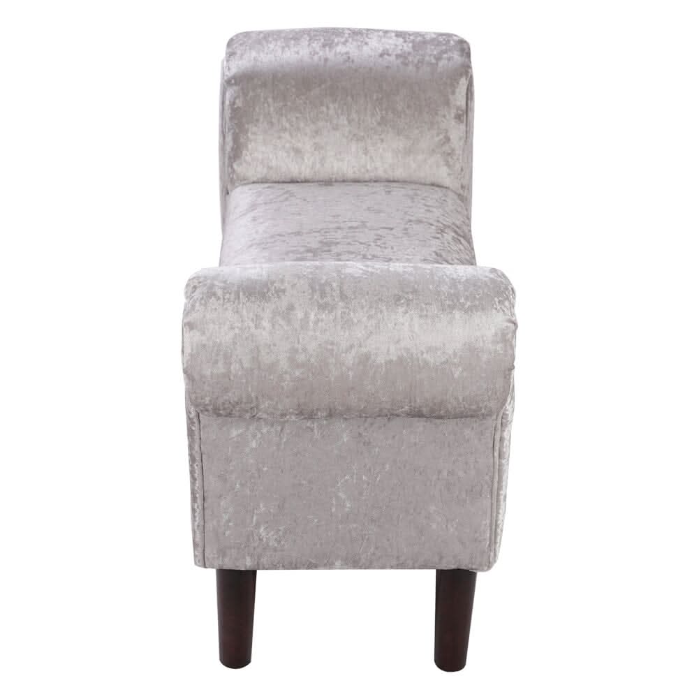 Tufted Velvet Buttoned Bench with Raised Arms