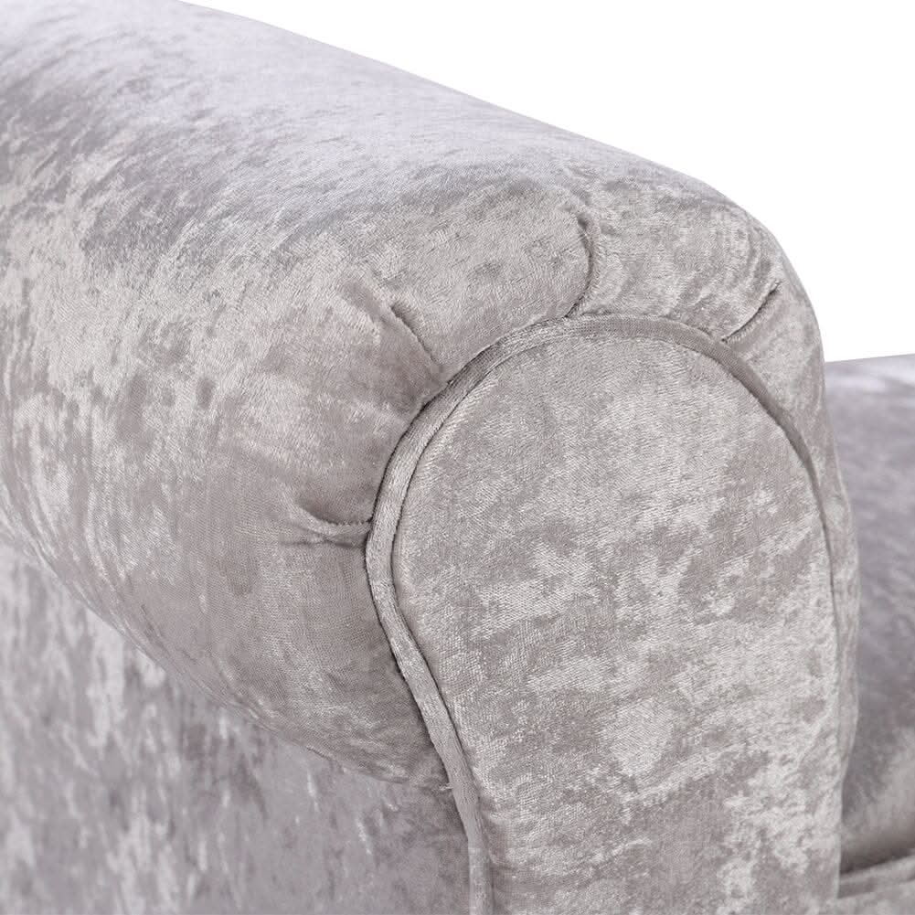 Tufted Velvet Buttoned Bench with Raised Arms
