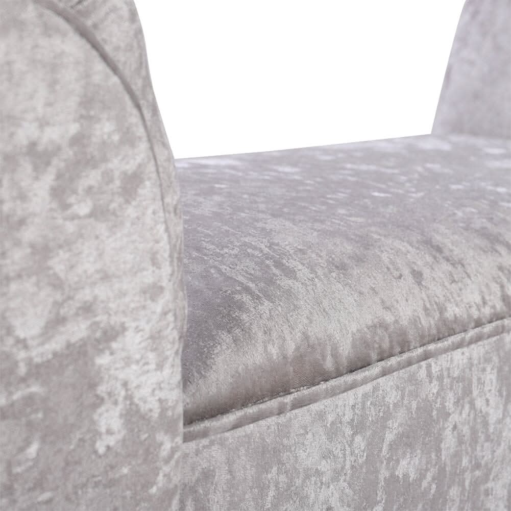 Tufted Velvet Buttoned Bench with Raised Arms