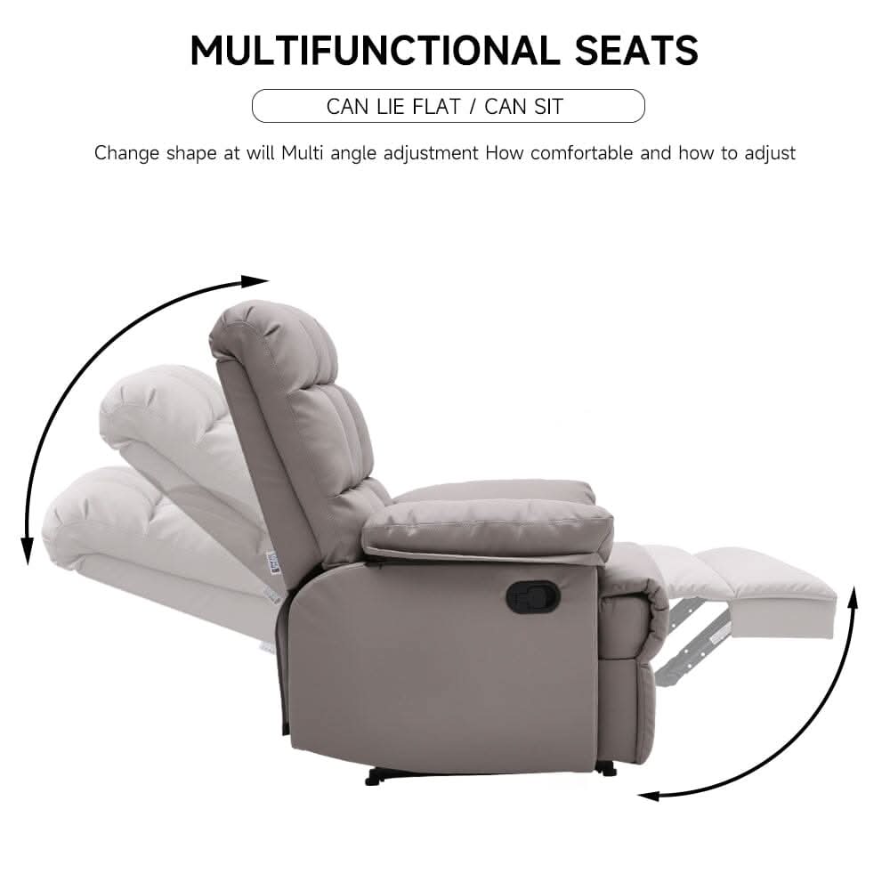 Faux Leather Upholstered Recliner Armchair