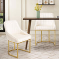 Velvet Dining Chair Gold Leg Pair Seating