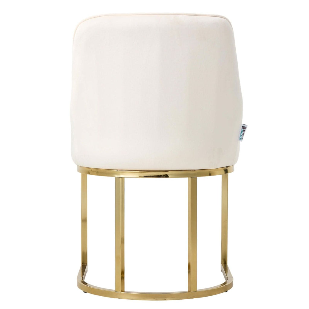 Velvet Dining Chair Gold Leg Pair Seating