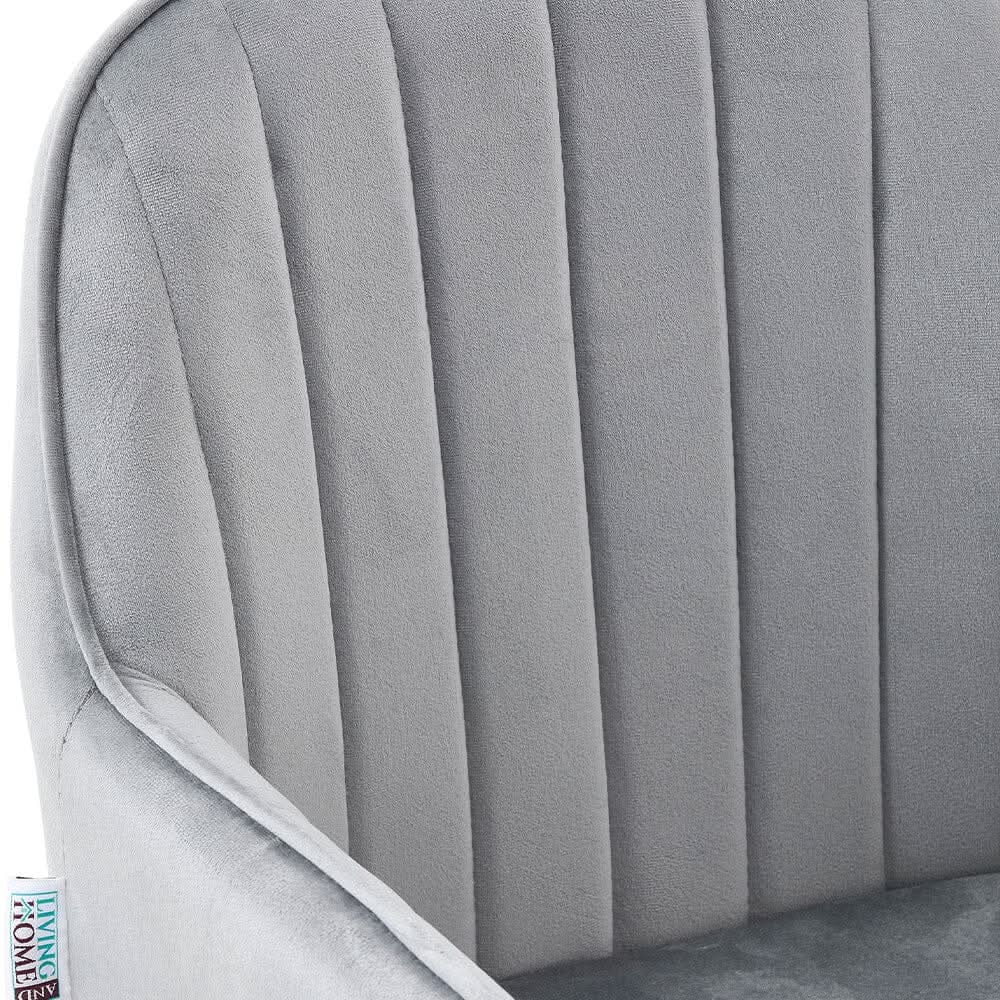 Dutch Velvet Dining Chair Black Metal Leg Pair