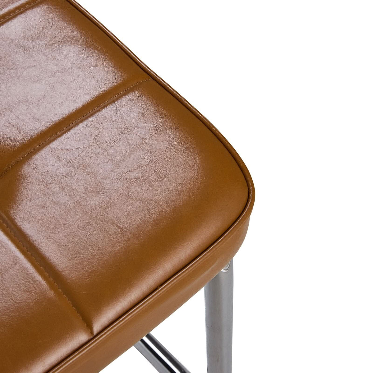 Rattan Back Dining Chair Metal Leg Pair Seating