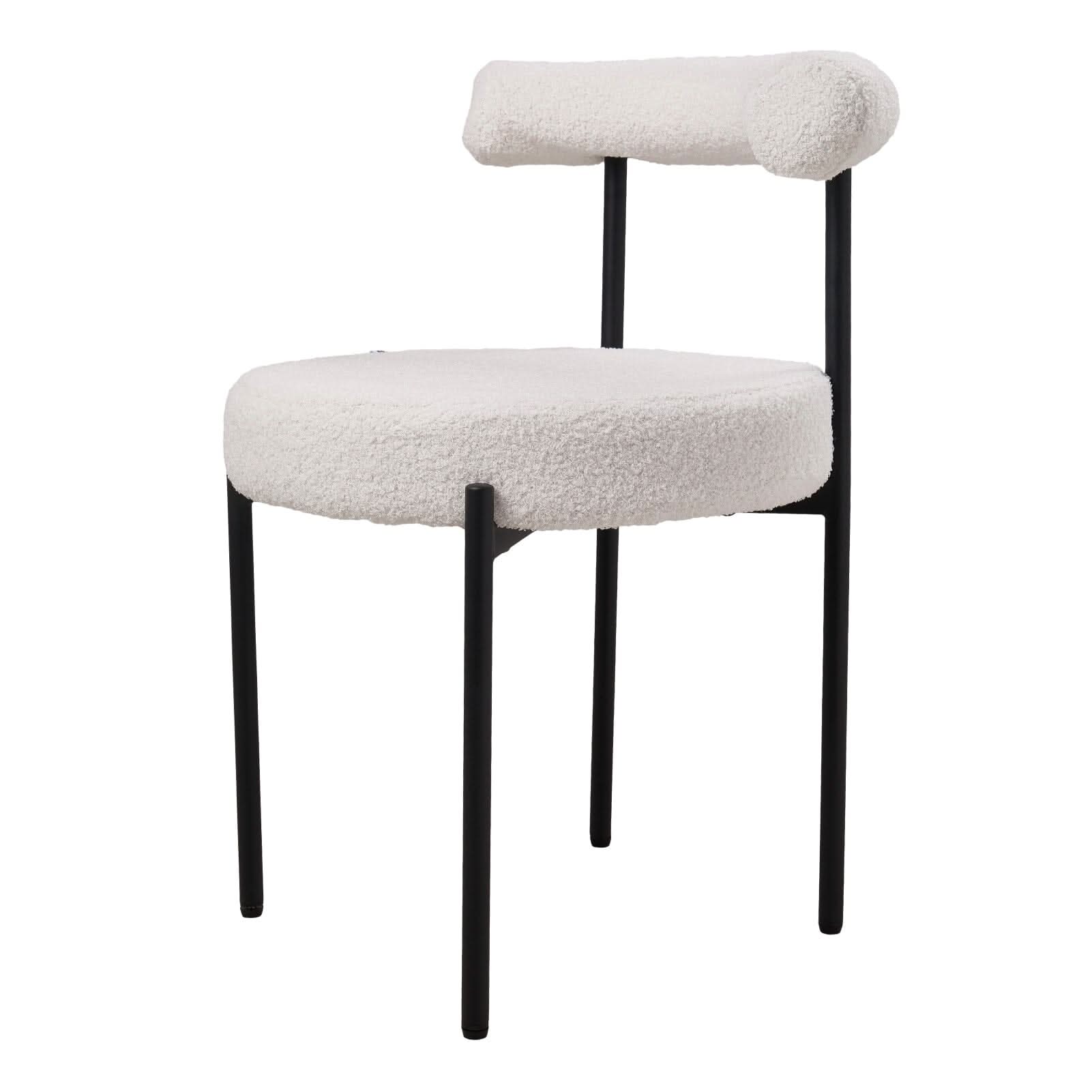 Sherpa Fabric Dining Chair Set
