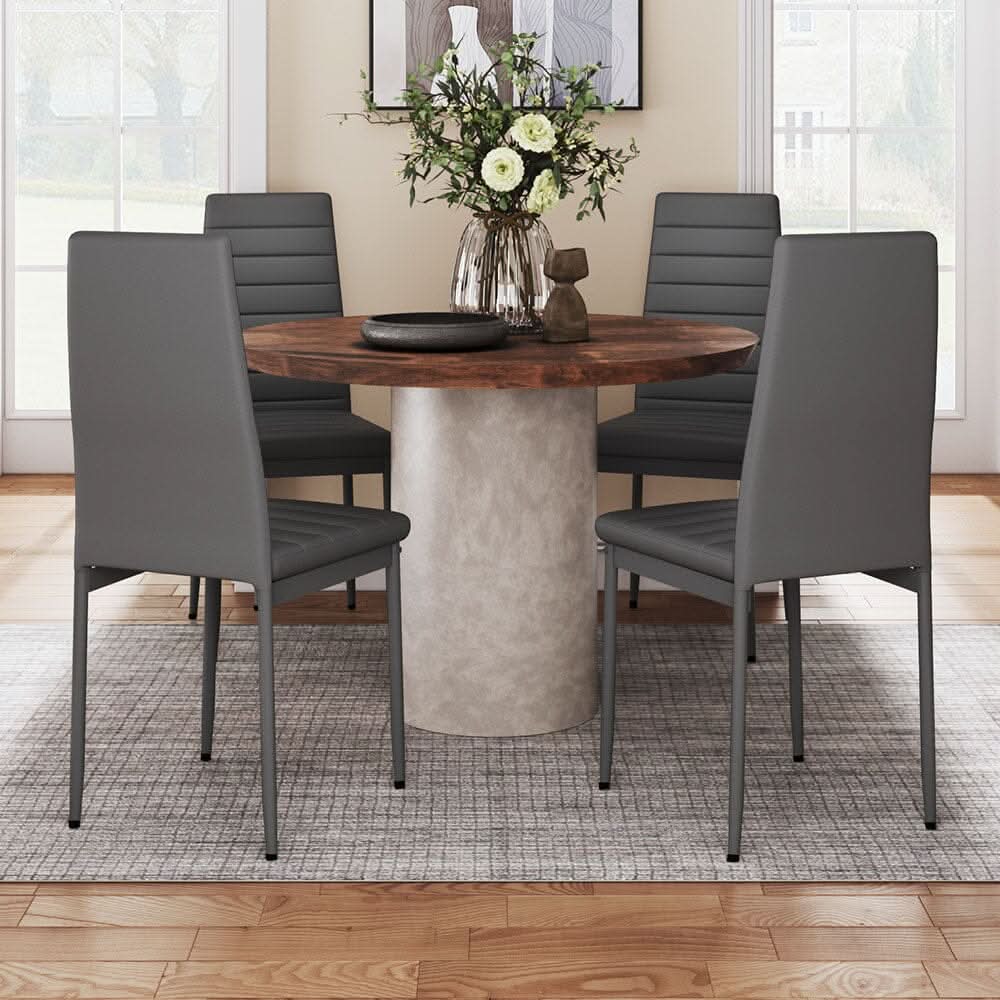 PU Leather Dining Chair Set
