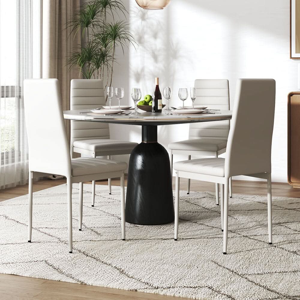 PU Leather Dining Chair Set