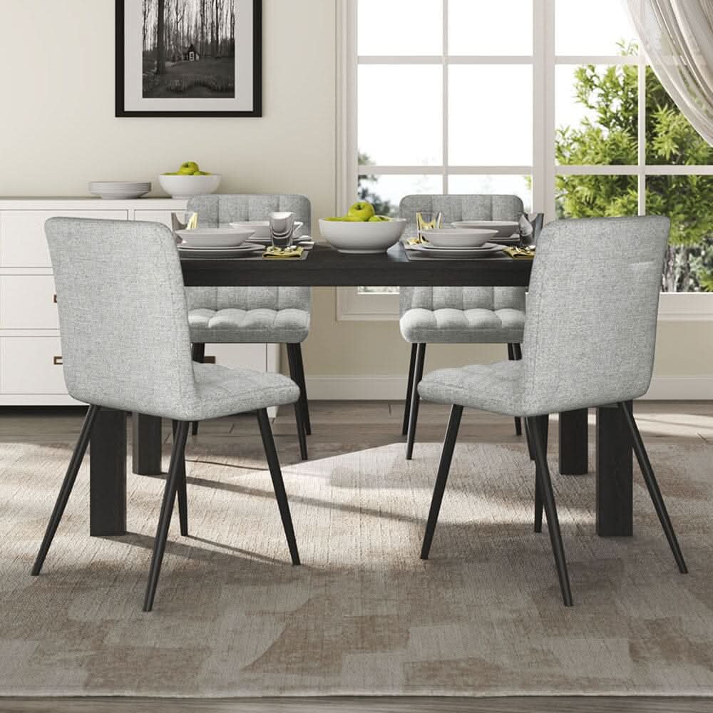 Linen Fabric Dining Chair Set